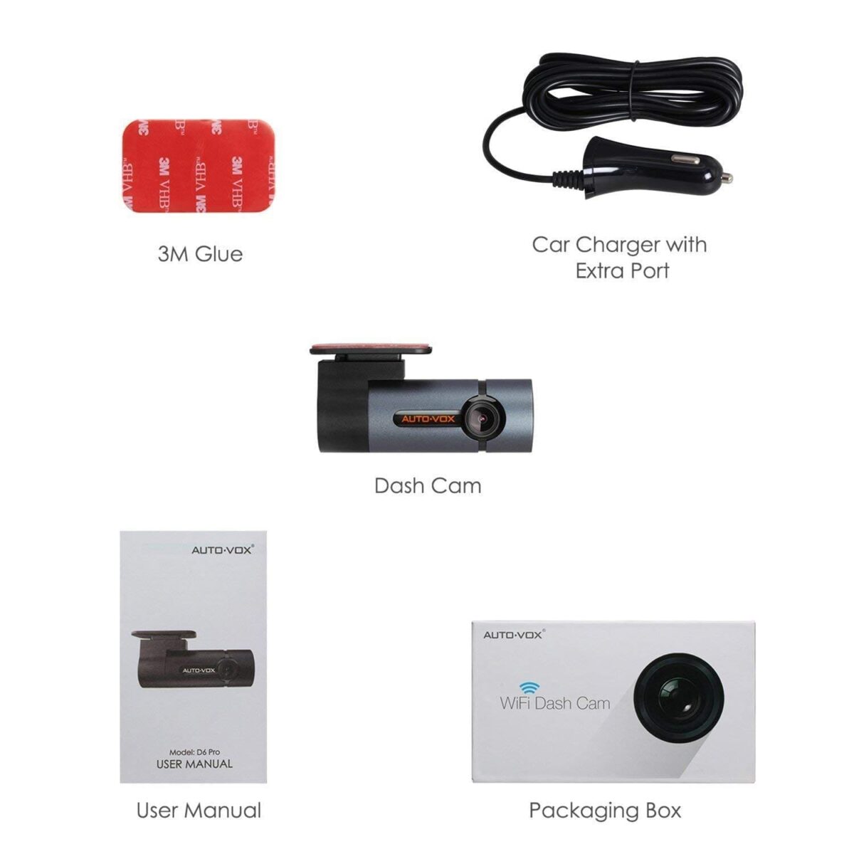 Auto Kamera WiFi FULL HD 1080P DVR 300°Bewegliches Objektiv Nachtsicht, G-Sensor, WDR, Loop-Aufnahme, Parkmonitor – Bild 7