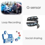 Auto Kamera WiFi FULL HD 1080P DVR 300°Bewegliches Objektiv Nachtsicht, G-Sensor, WDR, Loop-Aufnahme, Parkmonitor – Bild 8