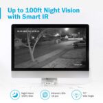 Überwachungskamera Set,8CH drahtloses H.264+ CCTV Videoüberwachung NVR Sicherheitskamera System Wasserfesten 4*1080P IP Kameras Indoor&Outdoor mit 30M Nachtsicht(eingebaute 1TB HDD) – Bild 7