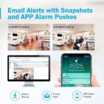 8CH Wireless Überwachungskamera System Set mit 1TB Festplatte Wifi HDMI NVR mit 8 X 1080P 2.0MP WLAN Outdoor Aussen IP Überwachungskamera, 30M IR Nachtsicht Funk Überwachungsset – Bild 6