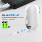 Full HD Akku WLAN Überwachungskamera 100% Kabellos mit PIR Bewegungsmelder, Push Alarme, 2-Wege-Audio, IR Nachtsicht, IP65 Wasserdicht + Gratis 32GB SD-Karte – Bild 6