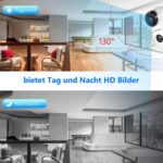 Full HD Akku WLAN Überwachungskamera 100% Kabellos mit PIR Bewegungsmelder, Push Alarme, 2-Wege-Audio, IR Nachtsicht, IP65 Wasserdicht + Gratis 32GB SD-Karte – Bild 5