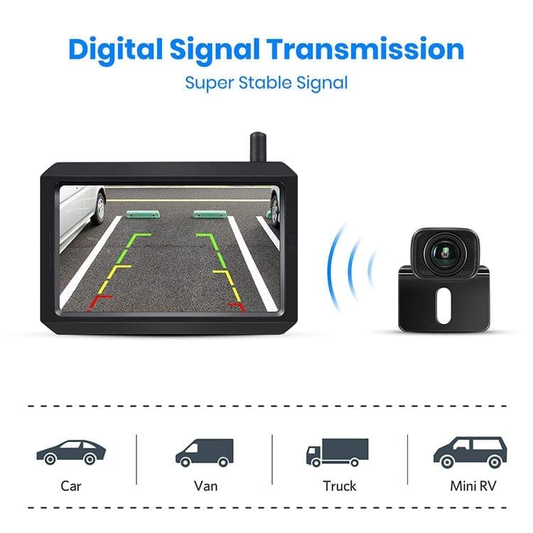 Ring Automotive Digitales kabelloses Rückfahrsystem mit 4,3-Zoll-Bildschirm 