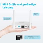 Full HD Wireless Audio Video NVR Haus Überwachungskamera System mit 2 Aussen/Innen 1080P Kameras, Funk Überwachungssystem, Zwei-Wege-Audio, PIR Bewegungsmelder, TF-Slot bis 128G – Bild 2