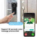 Türklingel mit Kamera 1080P HD Video Türklingel WiIFi kamera mit Video Türsprechanlage,IP65 Wasserdicht, 30 Sekunden Sprachnachricht, PIR Bewegungsüberwachung, WLAN 2.4G Smart APP Fernbedienung – Bild 2