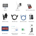 Überwachungskamera Set mit Monitor 4CH 12 Zoll Funk NVR Überwachungssystem mit 4x 2.0 Megapixel WLAN IP Kamera Vorinstalliert 1TB Festplatte für Innen/Aussen – Bild 2