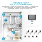 Überwachungskamera Set mit Monitor 4CH 12 Zoll Funk NVR Überwachungssystem mit 4x 2.0 Megapixel WLAN IP Kamera Vorinstalliert 1TB Festplatte für Innen/Aussen – Bild 4