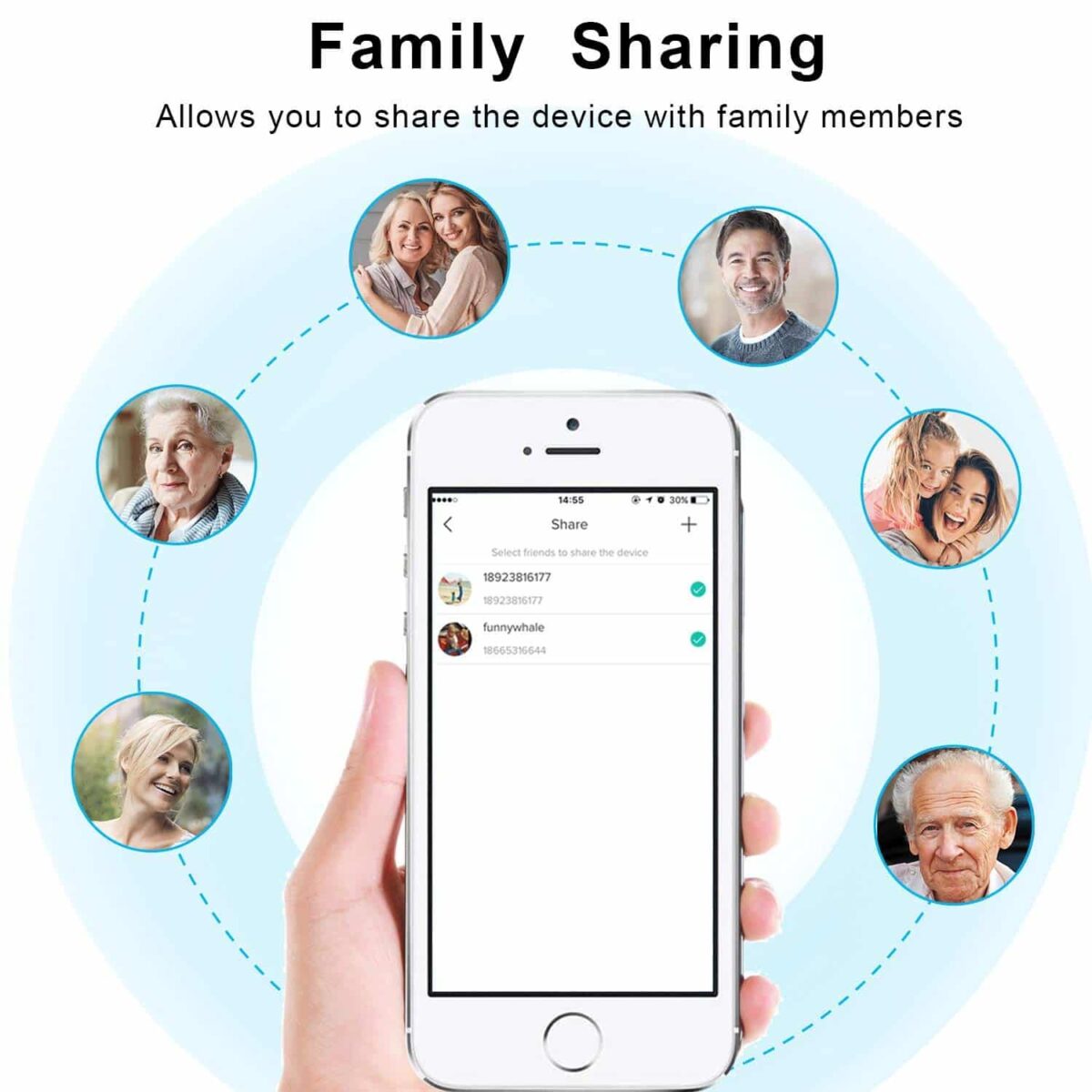 Türklingel mit Kamera 1080P HD Video Türklingel WiIFi kamera mit Video Türsprechanlage,IP65 Wasserdicht, 30 Sekunden Sprachnachricht, PIR Bewegungsüberwachung, WLAN 2.4G Smart APP Fernbedienung – Bild 4