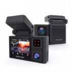 Dashcam Auto Vorne und Hinten mit eingebautem GPS, FHD 1080P Dual Dashcam mit Infrarot Nachtsicht, Autokamera mit WDR, Parküberwachung, G-Sensor, Notfallaufnahme, Loop-Aufnahme