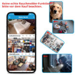 Rauchmelder mit Kamera – HD WLAN Überwachung, Bewegungserkennung & Nachtsicht – Bild 4