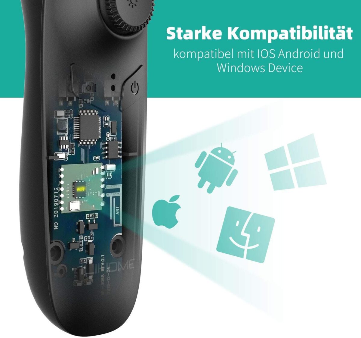 Endoskopkamera Inspektionskamera, Halbsteife Kabel 2.0 Megapixel 1200P HD IP68 Wasserdichtes für Android,IOS – Bild 2