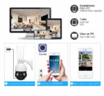 4G Stallkamera mit SIM-Karte (GPRS, GSM, UMTS / 4G)  PTZ Dome für Aussen/Innen 30X Zoom, Zwei-wege Audio, TF 128GB Karte – Bild 2