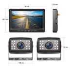 Kabellose Digital Rückfahrkamera, Einparkhilfe mit 7" LCD-Monitor Wasserdicht IP68,  28IR LEDs Nachtsicht für Anhänger, Bus, LKW, Pferdeanhänger, Schulbus VK-C VKX77 – Bild 2
