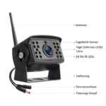 Kabellose Digital Rückfahrkamera, Einparkhilfe mit 7" LCD-Monitor Wasserdicht IP68,  28IR LEDs Nachtsicht für Anhänger, Bus, LKW, Pferdeanhänger, Schulbus VK-C VKX77 – Bild 3