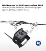 Kabellose Digital Rückfahrkamera, Einparkhilfe mit 7" LCD-Monitor Wasserdicht IP68,  28IR LEDs Nachtsicht für Anhänger, Bus, LKW, Pferdeanhänger, Schulbus VK-C VKX77 – Bild 4