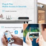 4K Ultra HD PoE Überwachungskamera Set, 8Megapixel Kameras, 16 Kanal NVR Rekorder mit 3TB HDD für Aussen/Innen – Bild 2