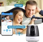 Überwachungskamera Schwenkbar mit Bewegungsmelder, Zwei-Wege-Audio, Nachtsicht, Türsensor, mobile App-Steuerung – Bild 5