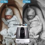 Überwachungskamera Schwenkbar mit Bewegungsmelder, Zwei-Wege-Audio, Nachtsicht, Türsensor, mobile App-Steuerung – Bild 2