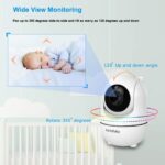 Video Babyphone mit Fernbedienung Pan-Tilt-Zoom,Temperaturüberwachung, Wiegenlied, Zwei-Wege-Audio, inkl. Wandhalterung – Bild 2