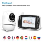 Video Babyphone mit Fernbedienung Pan-Tilt-Zoom,Temperaturüberwachung, Wiegenlied, Zwei-Wege-Audio, inkl. Wandhalterung – Bild 5