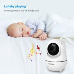 Video Babyphone mit Fernbedienung Pan-Tilt-Zoom,Temperaturüberwachung, Wiegenlied, Zwei-Wege-Audio, inkl. Wandhalterung – Bild 6
