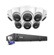Annke 4K Überwachungskamera Turret 8er Set, + 16 Kanal PoE NVR + 4TB Festplatte