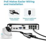 4K Überwachungskamera Set , mit 4X 8Megapixel PoE Kamera + 2TB HDD NVR für 24/7 Aufnahme, IP66 Wetterfest, 30 Meter Nachtsicht mit Audio – Bild 3