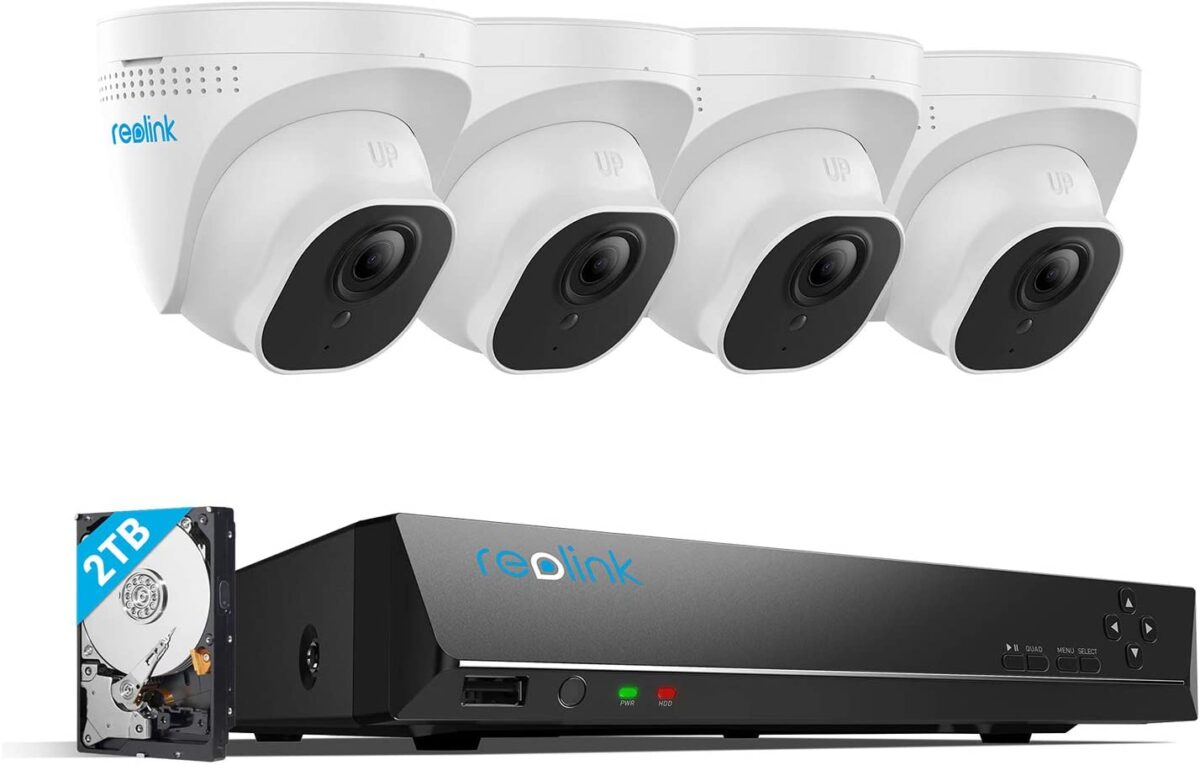 4K Überwachungskamera Set , mit 4X 8Megapixel PoE Kamera + 2TB HDD NVR für 24/7 Aufnahme, IP66 Wetterfest, 30 Meter Nachtsicht mit Audio – Bild 8