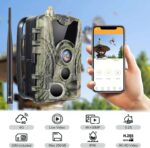 4G Wildkamera, Live-Video Übertragung 4K Nachtsichtkamera, Wasserdicht,  Gratis 32GB Speicherkarte und Gratis Sim-Karte mit 10.- guthaben, APP Steuerung – Bild 2