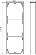 Hikvision DS-KD-ACW3/S aus Edelstahtl 3-Modul Aufputzdose und Abdeckung – Bild 2