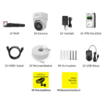 Hikvision PREMIUM Turret-Kamera Komplettset – 3 Kameras + 1 NVR – Bild 4