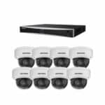 Hikvision PREMIUM Dome-Kamera Komplettset – 8 Kameras + 1 NVR