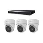 Hikvision PREMIUM Turret-Kamera Komplettset – 3 Kameras + 1 NVR