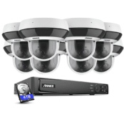 PTZ 380° Überwachungskamera Set. 8er Set, + 16 Kanal PoE NVR + 4TB Festplatte