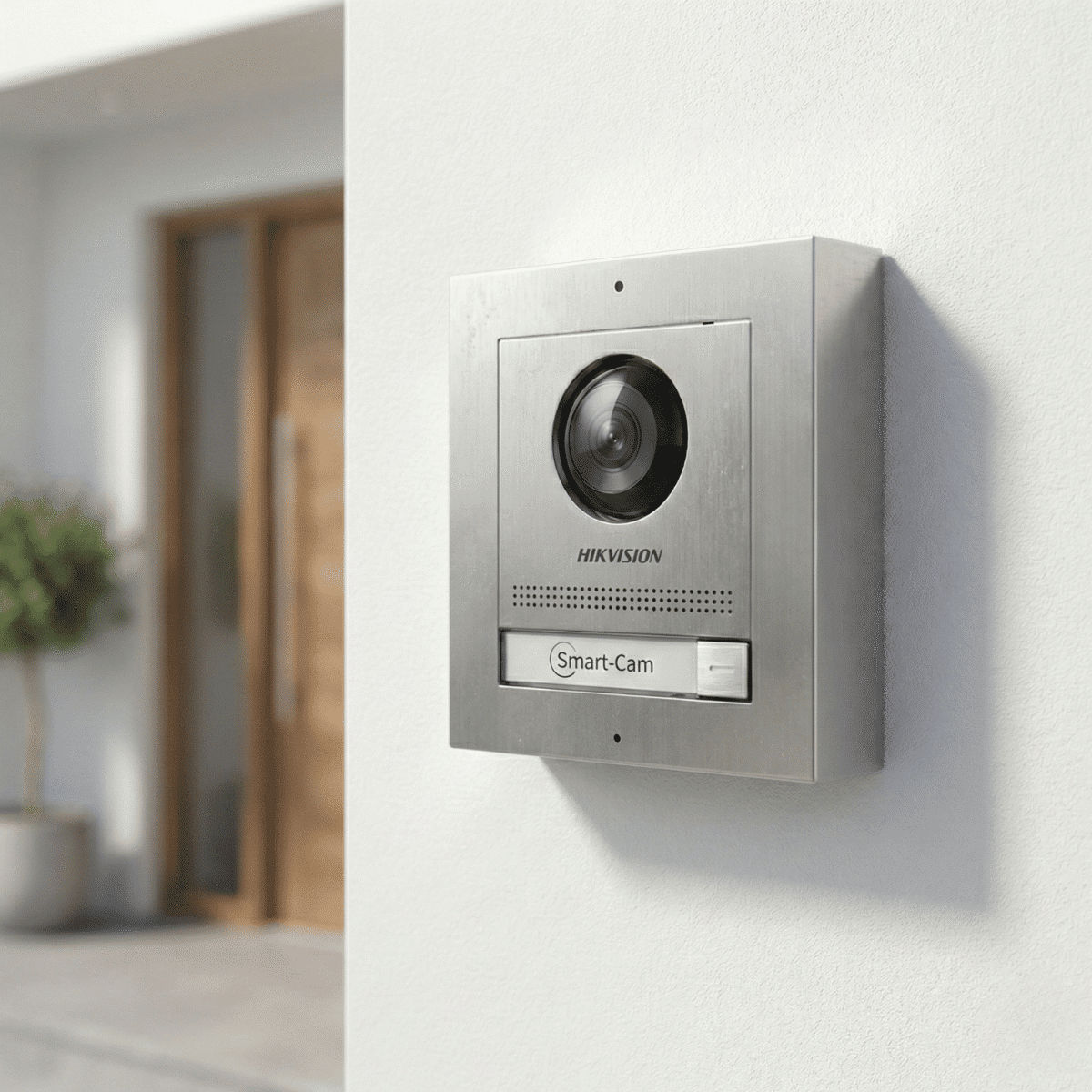 Smarte Hikvision Video-Türklingel: Edelstahl-Set für 1-Familienhaus mit App-Steuerung & PoE" – Bild 2