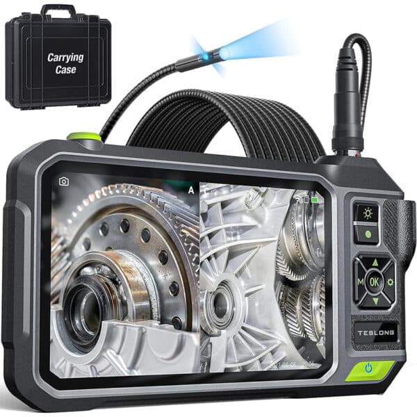 Teslong 3-Linsen Endoskopkamera mit 7" IPS-Display, 1080P, 6000mAh Akku, wasserdicht (5m)
