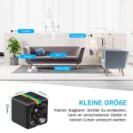 Mini Kamera, Full HD  mit Nachtsicht, Bewegungserkennung, eingebaute 200 mAh Lithium-Batterie + 32GB SD-Karte – Bild 7