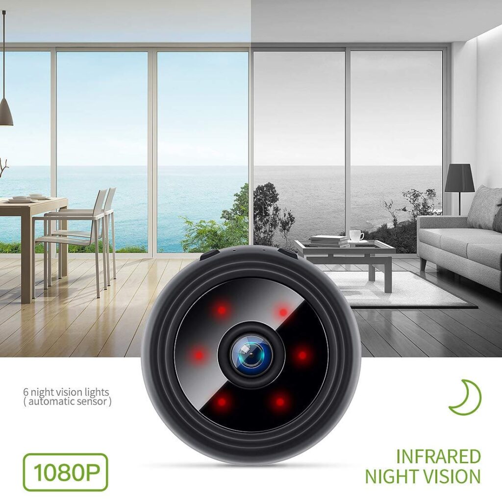 Mini Wireless Kamera, mit integriertem Mikrofon, Nachtsicht, Bewegungmelder – Ansicht 5