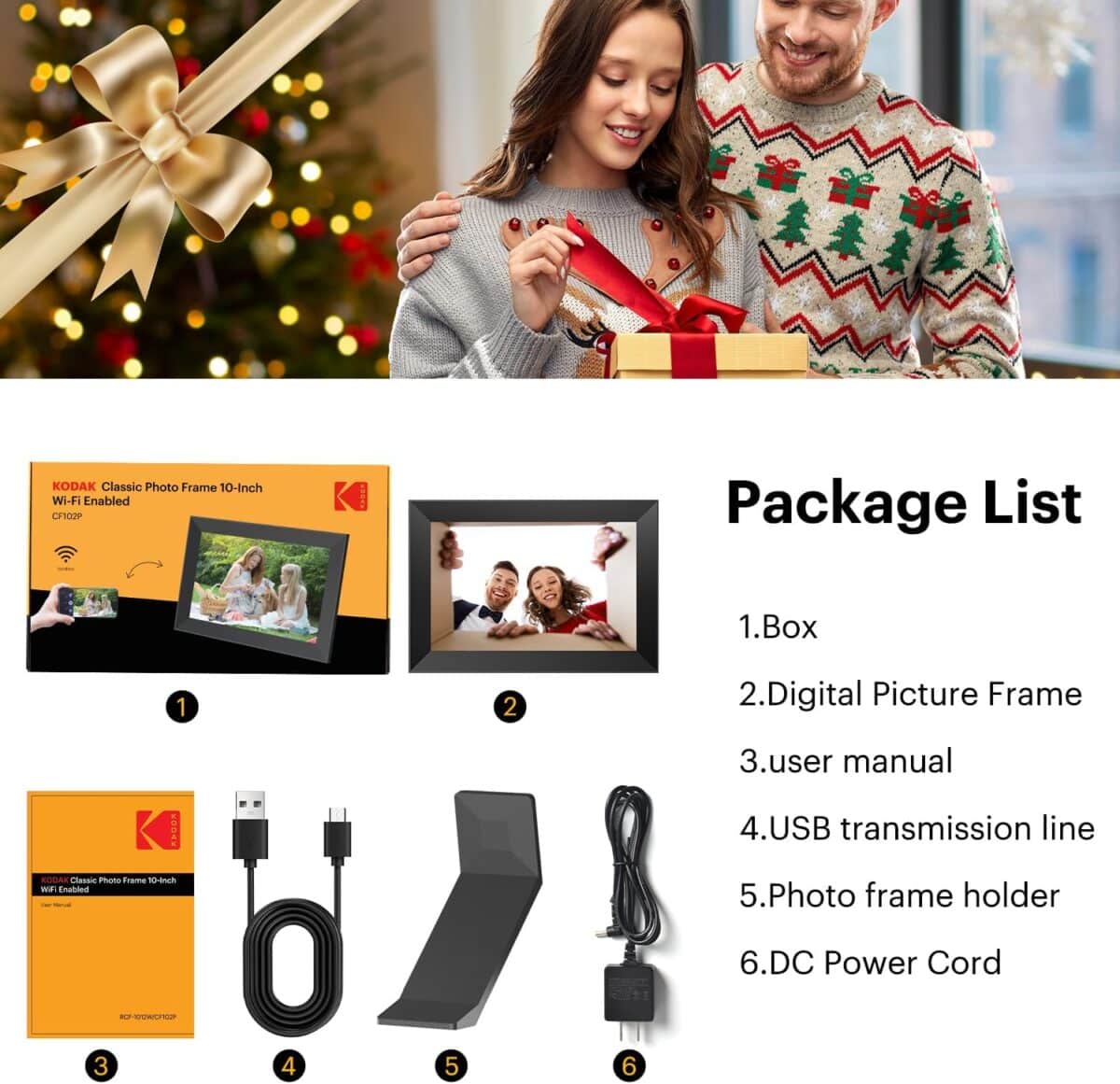 Digitaler Bilderrahmen mit versteckter Kamera – 128 GB Speicher, WLAN & Bewegungserkennung – Bild 2