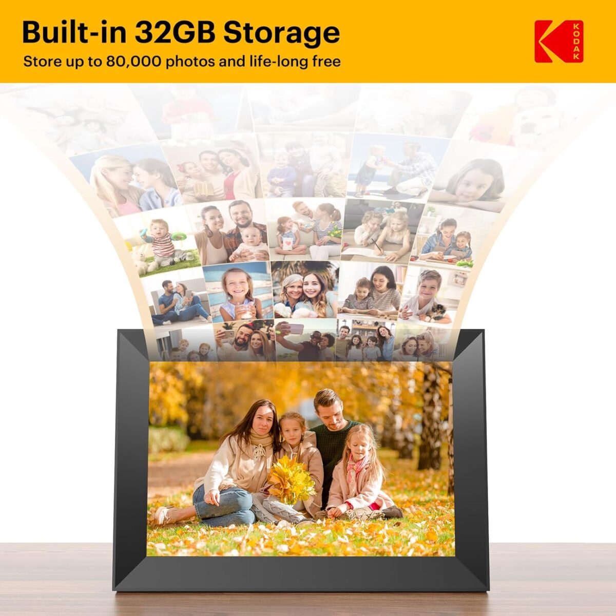 Digitaler Bilderrahmen mit versteckter Kamera – 128 GB Speicher, WLAN & Bewegungserkennung – Bild 3