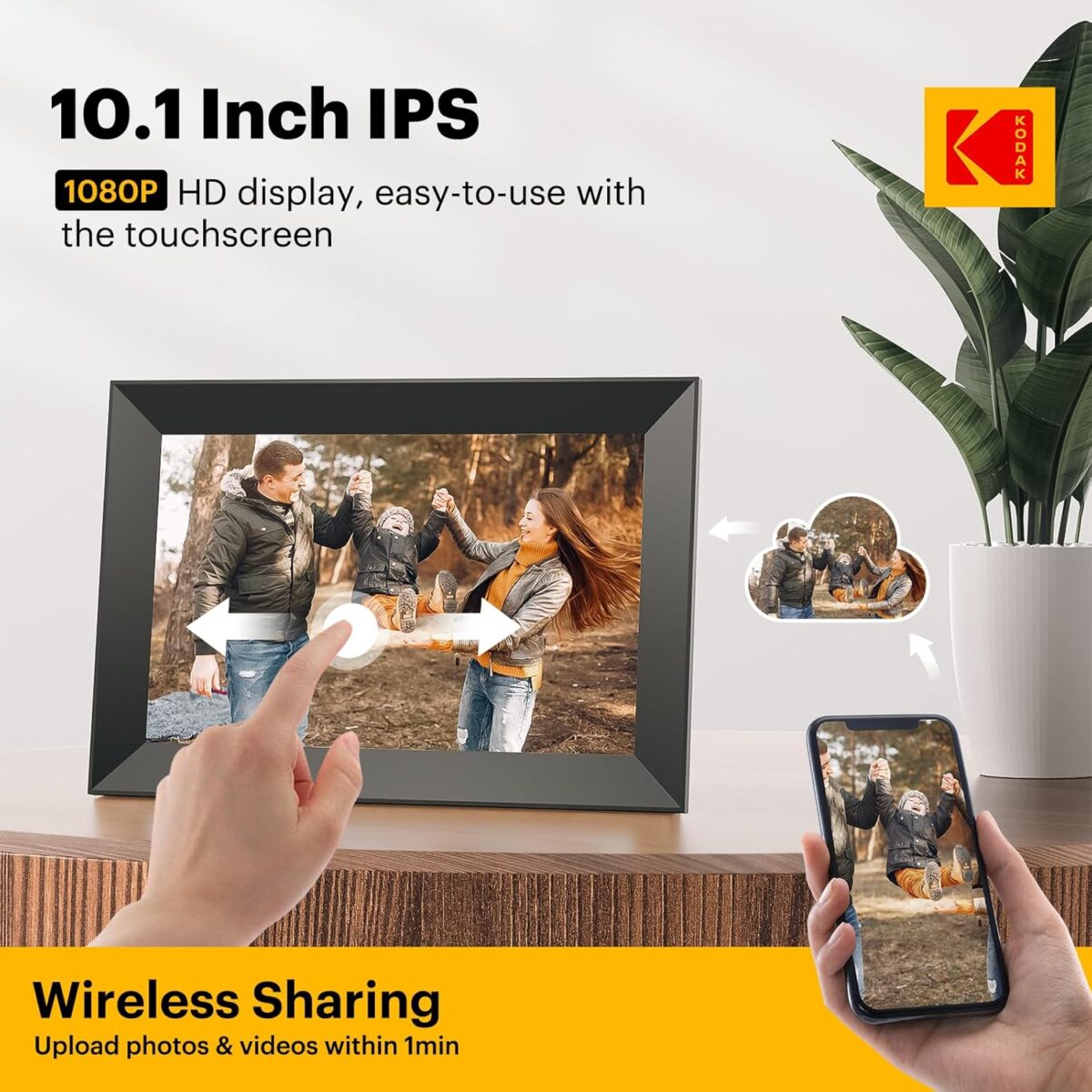 Digitaler Bilderrahmen mit versteckter Kamera – 128 GB Speicher, WLAN & Bewegungserkennung – Bild 5