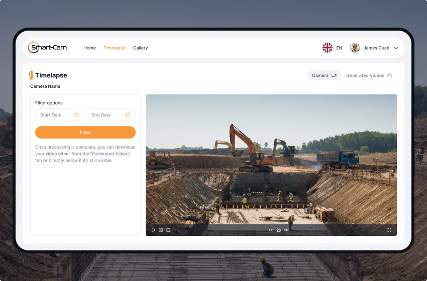 Baustellenkamera für Bauüberwachung und Zeitraffer