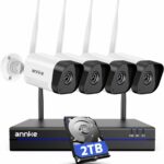 ANNKE 4K Funk Überwachungskamera Set für Aussen/Innen , 16CH mit 4X 8MP Kamera und 2TB HDD