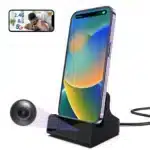 iPhone Charger Dock – mit versteckte Sicherheitskamera - Live-Zugriff per App