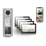 Premium Video-Türsprechanlage (4-Familienhaus) – Hikvision Komplett-Set mit RFID-Karte