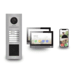 Premium Video-Türsprechanlage (2-Familienhaus) – Hikvision Komplett-Set mit RFID-Badge-Zutritt