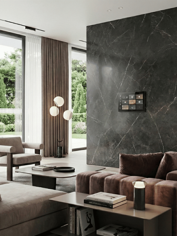 Hikvision Video-Türsprechanlage 4-Familienhaus mit Zahlencode und Touchscreen-Monitor