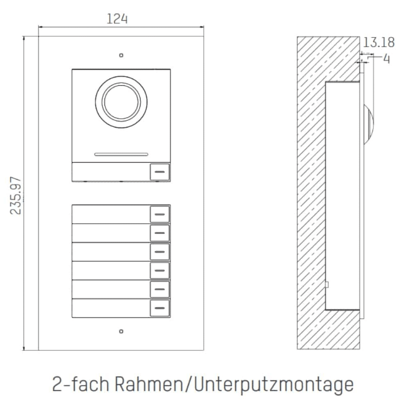2er-Rahmen Unterputz