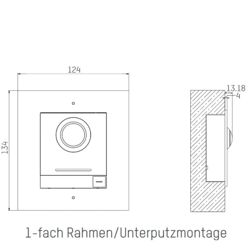 1er-Rahmen Unterputz