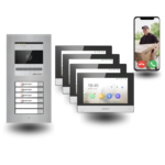 Video Türsprechanlage 4-Familienhaus Edelstahl